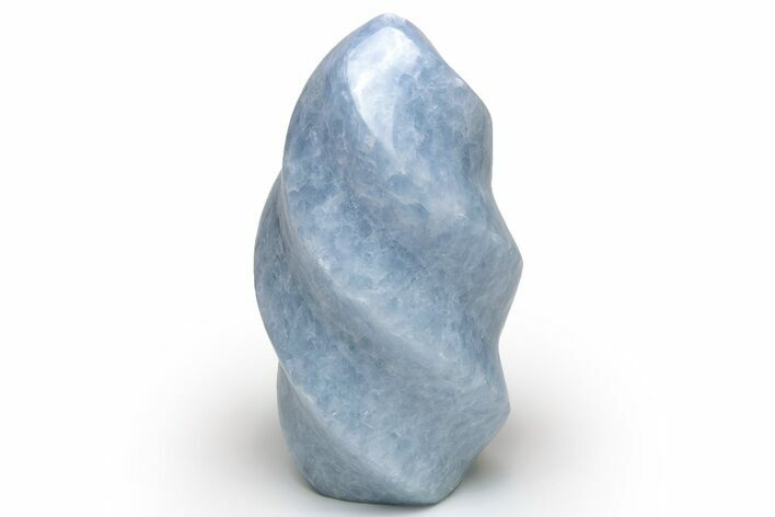 Tall, Polished Blue Calcite Twist Sculpture - Madagascar #230177